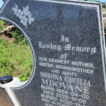MBOVANE Nobona Cecilia 1959-2020