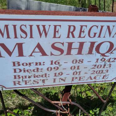 MASHIQA Misiwe Reginah 1942-2013