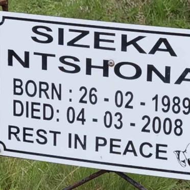 NTSHONA  Sizeka 1989-2008