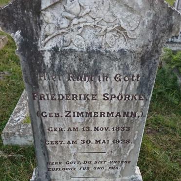 SPORKE Friederike nee ZIMMERMANN 1833-1928