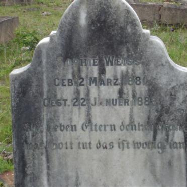 WEISS Sophie 1881-1883