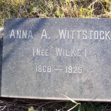 WITTSTOCK Anna A. nee WILKE 1868-1925