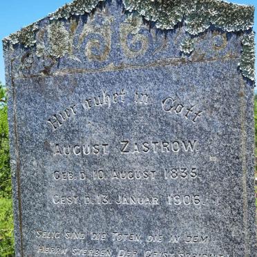 ZASTROW August 1835-1906