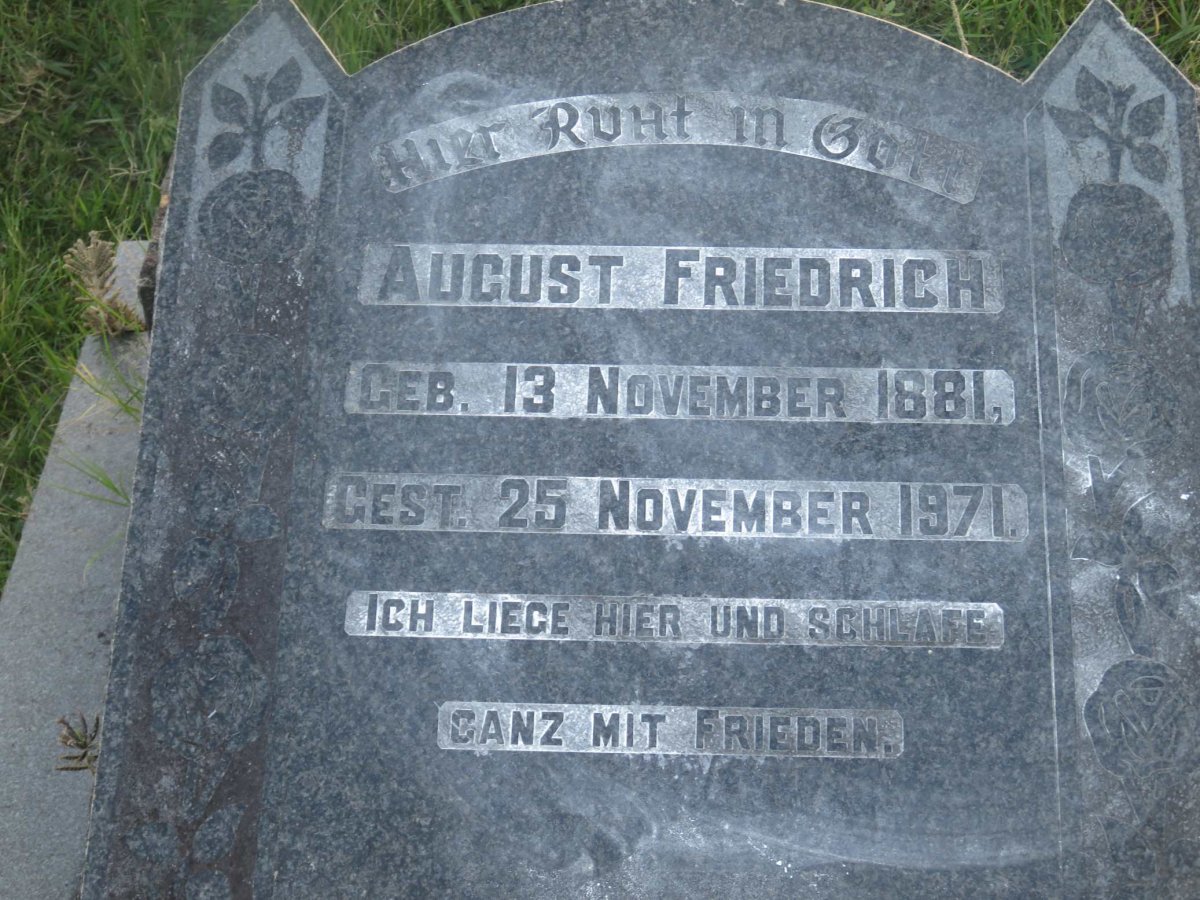 ? August Friedrich 1881-1971