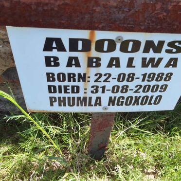 ADOONS Babalwa 1988-2009