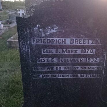 BREETZKE Friedrich 1870-1932