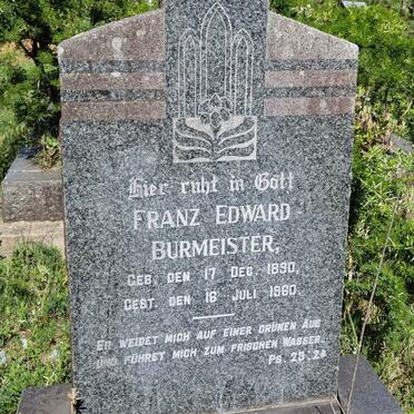 BURMEISTER Franz Edward 1890-1960