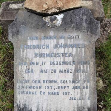 BURMEISTER Fredrich Johannes 1892-1911