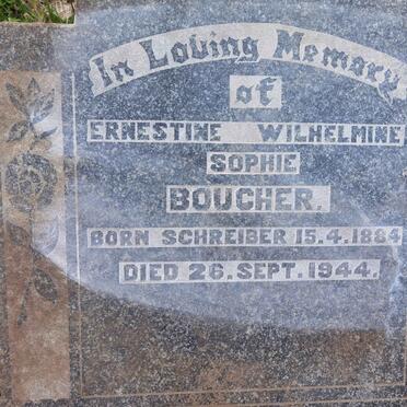 BOUCHER Ernestine Wilhelmine Sophie nee SCHREIBER 1884-1944