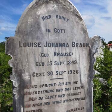 BRAUN Louise Johanna nee KRAUSE 1849-1926