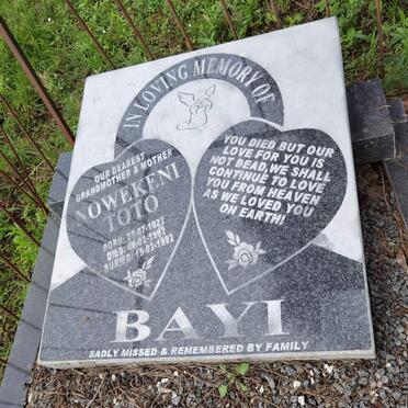 BAYI Nowekeni Toto 1922-1992