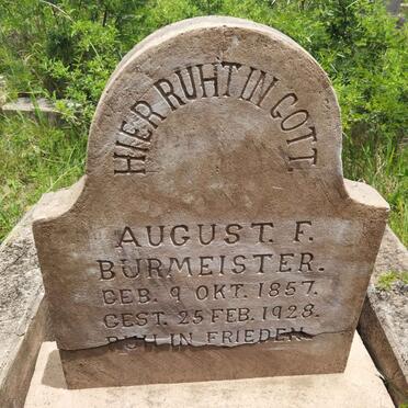 BURMEISTER August F. 1857-1928