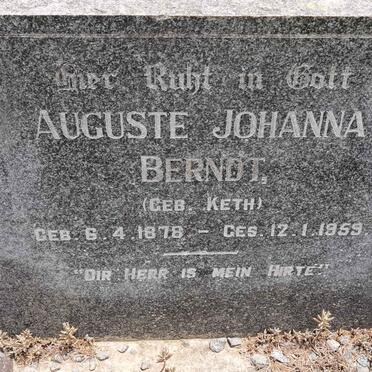 BERNDT Auguste nee KETH 1878-1959