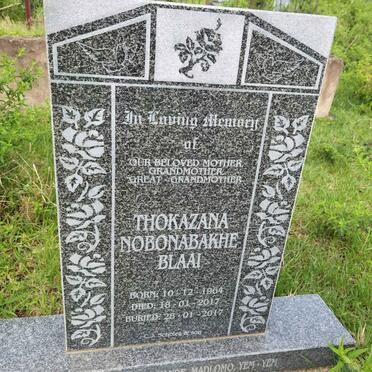 BLAAI Thokazana Nobonabakie 1964-2017