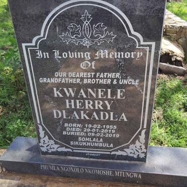 DLAKADLA Kwanele Herry 1955-2019
