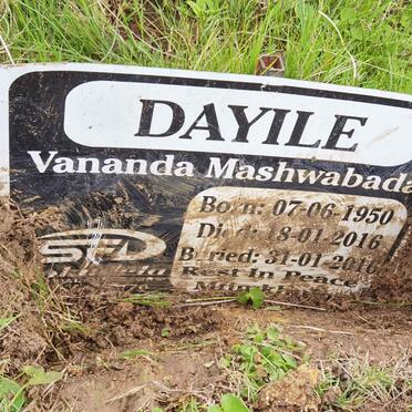 DAYILE Vananda Mashwabada 1950-2016