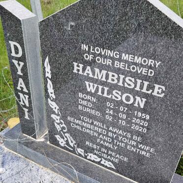 DYANI Hambisile Wilson 1959-2020