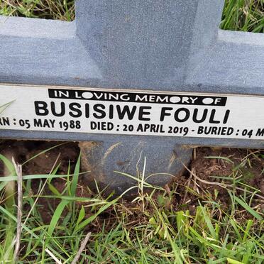 FOULI Busisiwe 1988-2019