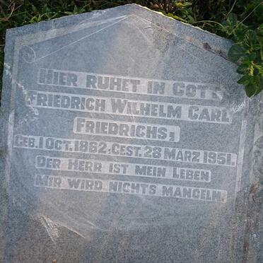 FRIEDRICHS Friedrich Wilhelm Carl 1862-1951