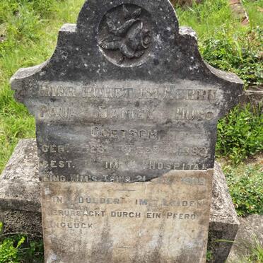 GOETSCH Paul Daniel Hugo 1890-1909