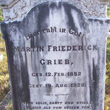GRIEB Martin Friederick 1852-1928