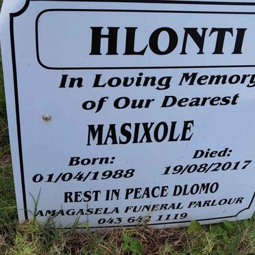 HLONTI Masixole 1988-2017