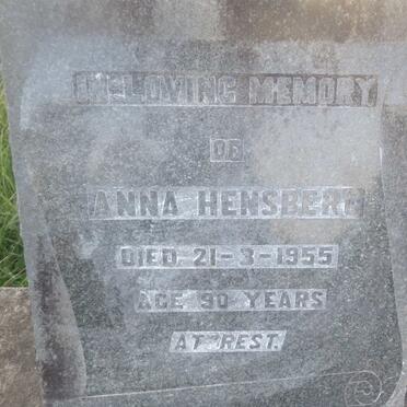 HENSBERG Anna -1955