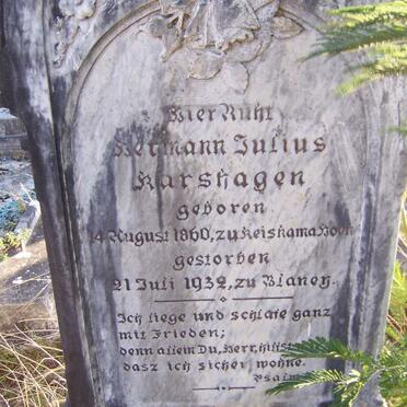 KARSHAGEN Hermann Julius 1860-1932