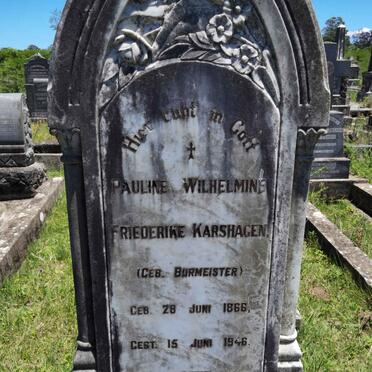 KARSHAGEN Pauline Wilhelmine Friederike nee BURMEISTER 1866-1946