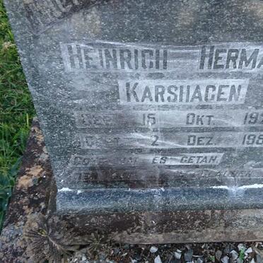 KARSHAGEN Heinrich Hermann 1928-1953