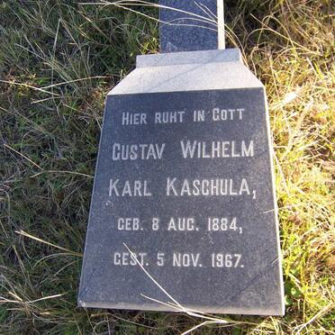 KASCHULA Gustav Wilhelm Karl 1884-1967