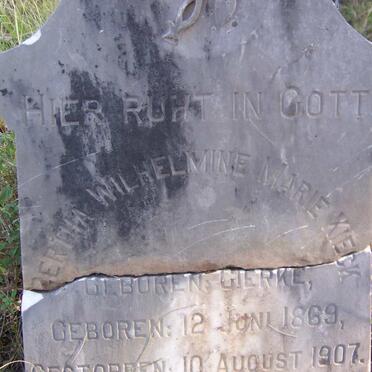 1KIECK Bertha Wilhelmine Marie nee GIERKE 1869-1907