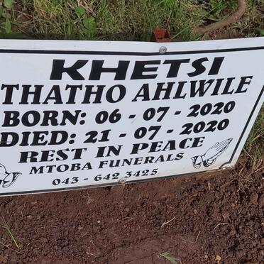 KHETSI Thatho Ahlwile 2020-2020