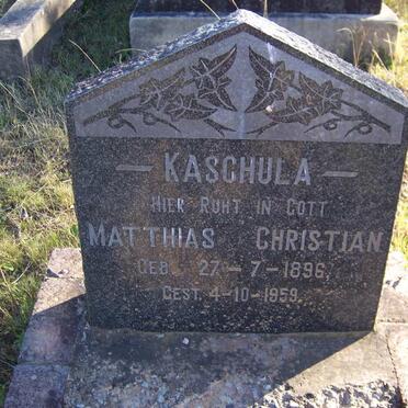 KASCHULA Matthias Christian 1896-1959