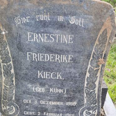 KIECK Ernestine Friederike nee KUHN 1890-1968