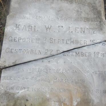 LENTZ Karl W. F. 1908-1931