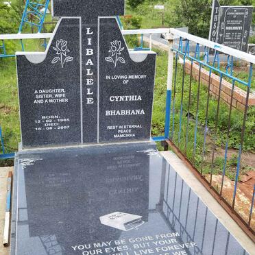 LIBALELE Cynthia Bhabhana 1965-2007