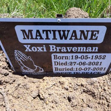 MATIWANE Xoxi Braveman 1952-2021