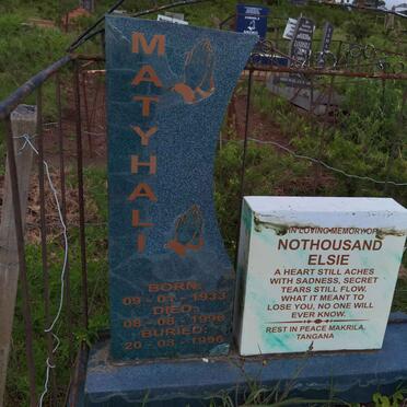 MATYHALI Nothousand Elsie 1933-1996