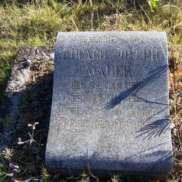 MAUER Eduard Joseph 1910-1954