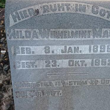 MAUER Hilda Wilhelmine 1899-1952