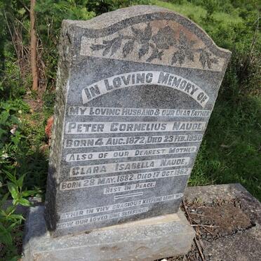 NAUDE Peter Cornelius 1872-1950 &amp; Clara Isabella 1882-1962