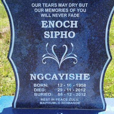 NGCAYISHE Enoch Sipho 1958-2012