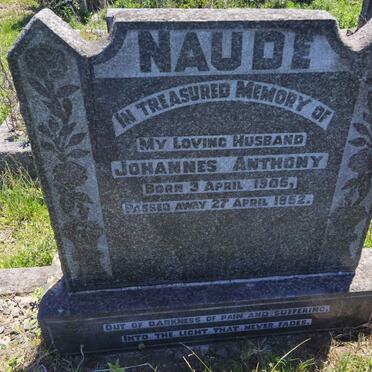 NAUDE Johannes Anthony 1905-1952