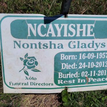 NCAYISHE Nontsha Gladys 1957-2013