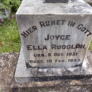 RUDOLPH Joyce Ella 1931-1933