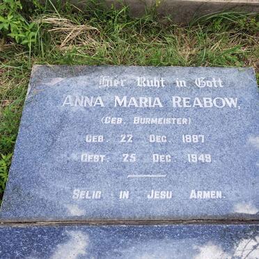 REABOW Anna Maria nee BURMEISTER 1887-1949