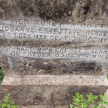 REHSE Johannes Ernestine 1822-1897