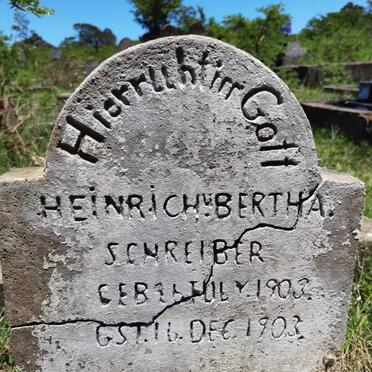 SCHREIBER Heinrich Bertha 1903-1903