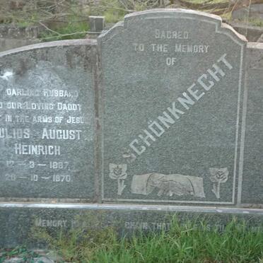 SCHONKNECHT Julius August Heinrich 1887-1970